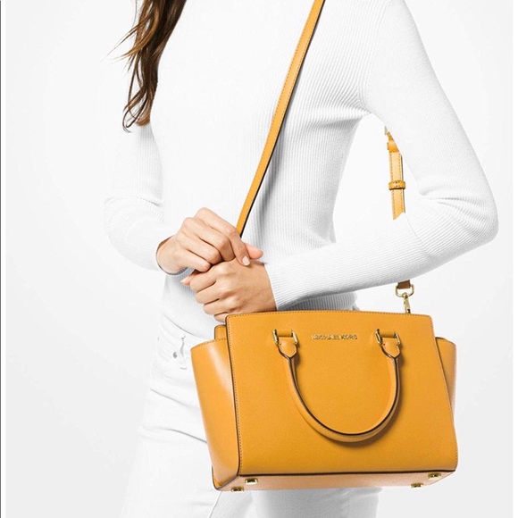 Michael Kors Handbags - MICHAEL KORS Selma Saffiano Leather Satchel